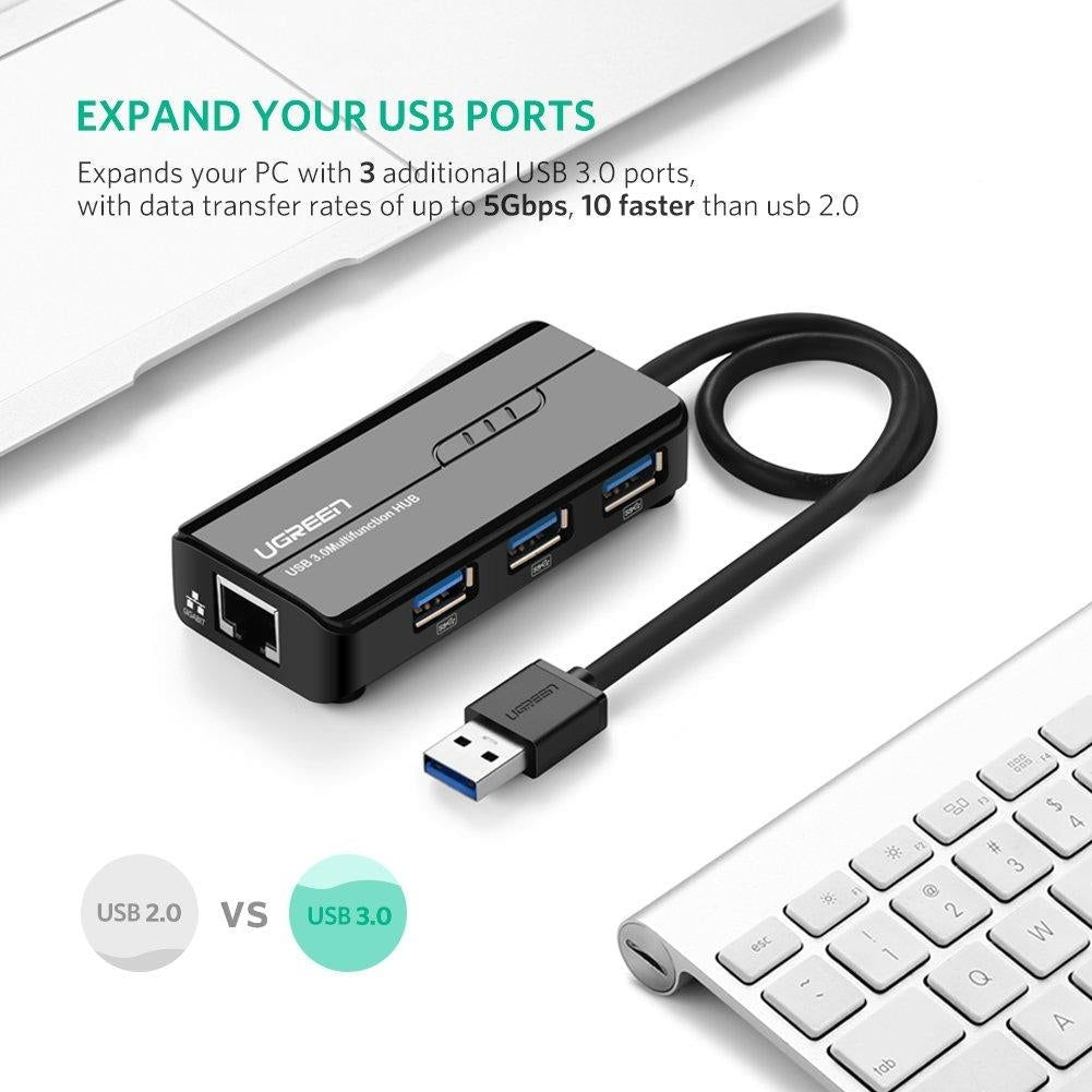 NNEDSZ USB 3.0 Hub with Gigabit Ethernet Adapter (20265)